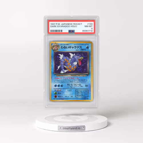 1997 Pokémon Rocket #130 Dark Gyarados - Holo (PSA 8 NM-MT)