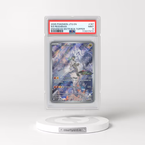 2025 Pokémon Jtg EN-Journey Together #167 N's Reshiram - Enhanced Booster Box Topper (PSA 9 MINT)