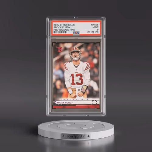2022 Panini Chronicles Photogenic #PH36 Brock Purdy - Pink (PSA 9 MINT)