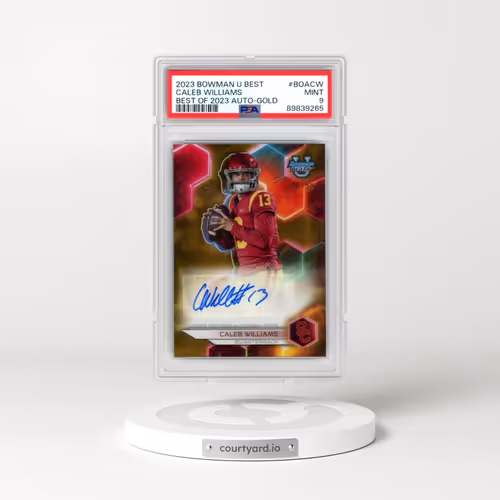 2023 Bowman University Best Best of 2023 Autographs #BOACW Caleb Williams - Gold (PSA 9 MINT)