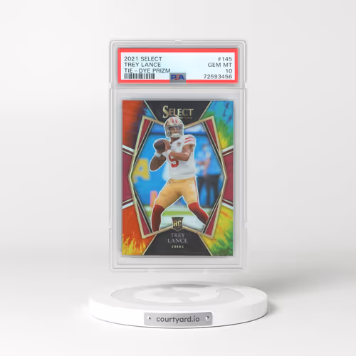 2021 Panini Select #145 Trey Lance - Tie-Dye Prizm (PSA 10 GEM MINT)