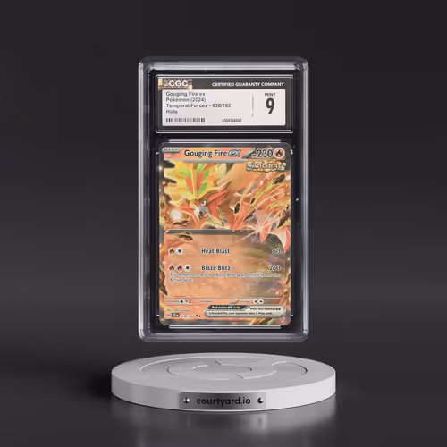 2024 Pokémon Tef EN-Temporal Forces #038 Gouging Fire EX - Holo (CGC 9 MINT)