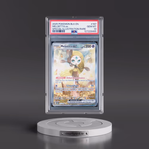 2025 Pokémon Blk EN-Black Bolt #167 Meloetta EX - Holo Special Illustration Rare (PSA 10 GEM MINT)