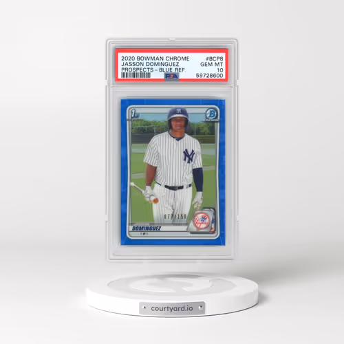 2020 Bowman Chrome Prospects #BCP8 Jasson Dominguez - Blue Refractor (PSA 10 GEM MINT)