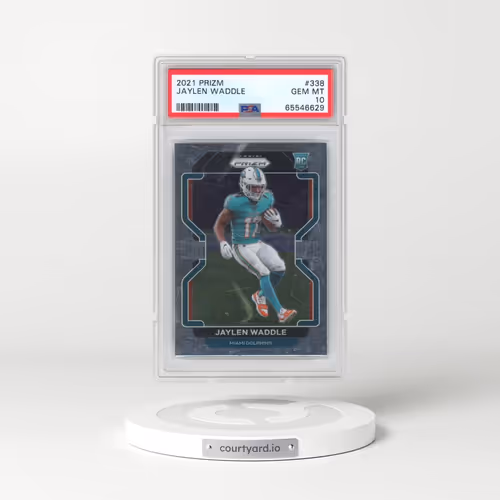 2021 Panini Prizm #338 Jaylen Waddle (PSA 10 GEM MINT)