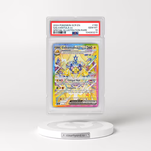 2024 Pokémon Scr EN-Stellar Crown #168 Galvantula EX - Holo Special Illustration Rare (PSA 10 GEM MINT)