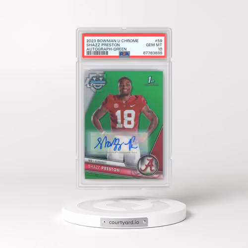 2023 Bowman University Chrome #59 Shazz Preston - Autograph-Green (PSA 10 GEM MINT)