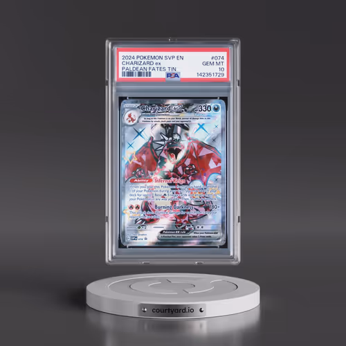 2024 Pokémon Svp EN-SV Black Star Promo #074 Charizard EX - Holo Paldean Fates Tin (PSA 10 GEM MINT)