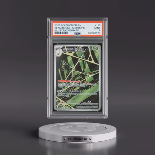 2025 Pokémon Dri EN-Destined Rivals #187 Team Rocket's Spidops - Illustration Rare (PSA 9 MINT)
