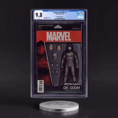 Infamous Iron Man #1 CGC 9.8 White Pages (Marvel Comics, 12/16) - Universal Action Figure Variant Co