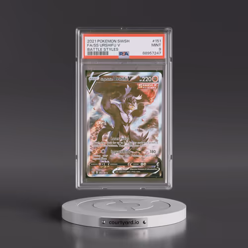2021 Pokémon Sword & Shield Battle Styles #151 Single Strike Urshifu V - Holo Full Art (PSA 9 MINT)