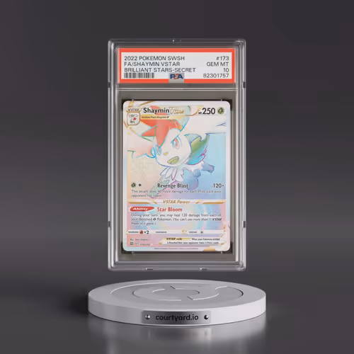 2022 Pokémon Sword & Shield Brilliant Stars #173 Shaymin Vstar - Full Art Secret (PSA 10 GEM MINT)
