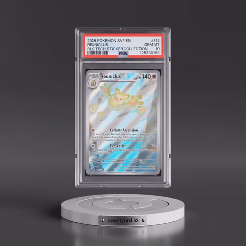 2025 Pokémon Svp EN-SV Black Star Promo #212 Reuniclus - Black Bolt Tech Sticker Collection (PSA 10