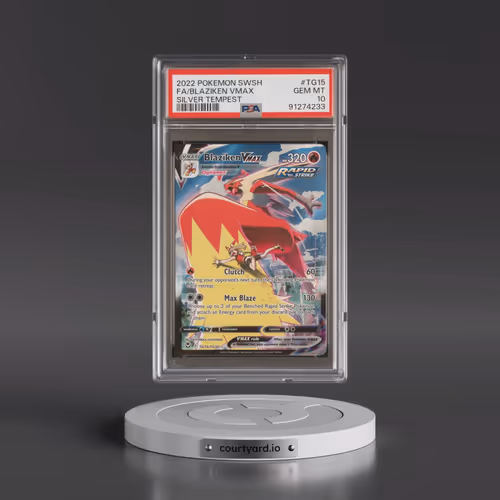 2022 Pokémon Sword & Shield Silver Tempest #TG15 Blaziken Vmax - Full Art (PSA 10 GEM MINT)