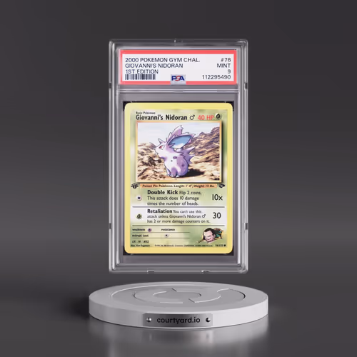 2000 Pokémon Gym Challenge #76 Giovanni's Nidoran - 1st Edition (PSA 9 MINT)