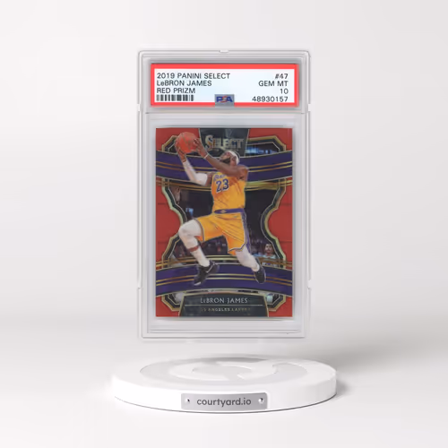 2019 Panini Select #47 LeBron James - Red Prizm (PSA 10 GEM MINT)