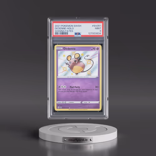 2021 Pokémon Sword & Shield Shining Fates #SV051 Dedenne - Holo (PSA 9 MINT)
