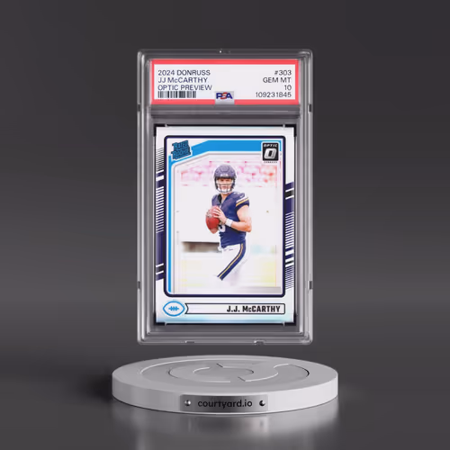2024 Panini Donruss #303 JJ McCarthy - Optic Preview (PSA 10 GEM MINT)
