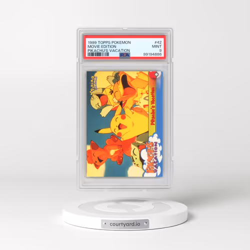 1999 Topps Pokémon the Movie Edt #42 Movie Edition - Pikachu's Vacation (PSA 9 MINT)
