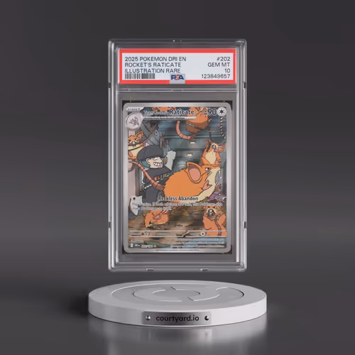 2025 Pokémon Dri EN-Destined Rivals #202 Team Rocket's Raticate - Illustration Rare (PSA 10 GEM MINT