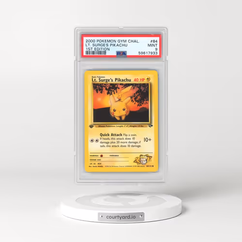 2000 Pokémon Gym Challenge #84 LT. Surge's Pikachu - 1st Edition (PSA 9 MINT)