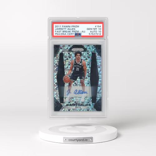 2017 Panini Prizm #154 Jarrett Allen - Fast Break Prizm-Autograph (PSA 10 GEM MINT)
