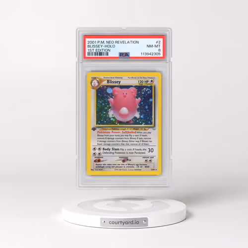 2001 Pokémon Neo Revelation #2 Blissey - 1st Edition Holo (PSA 8 NM-MT)