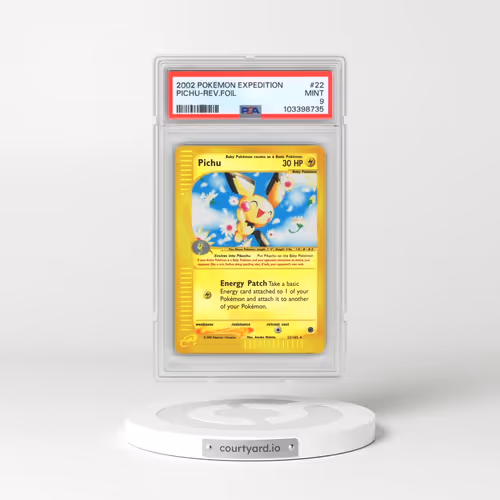 2002 Pokémon Expedition #22 Pichu - Reverse Foil (PSA 9 MINT)