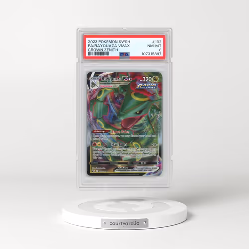2023 Pokémon Sword and Shield Crown Zenith #102 Rayquaza Vmax - Full Art (PSA 8 NM-MT)