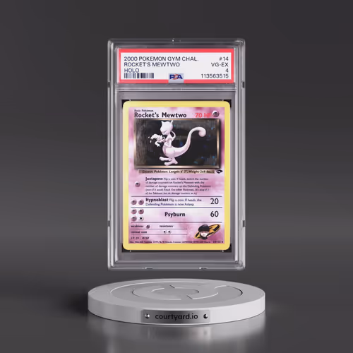 2000 Pokémon Gym Challenge #14 Rocket's Mewtwo - Holo (PSA 4 VG-EX)