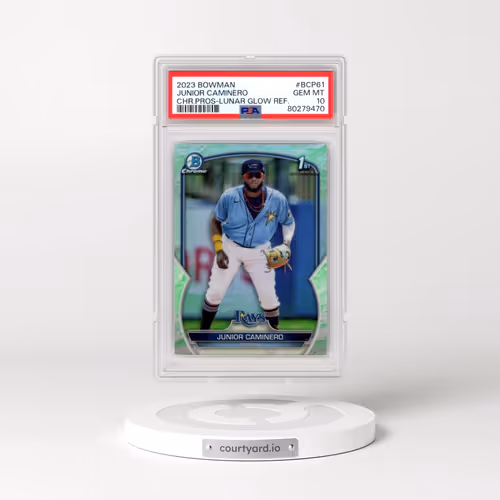 2023 Bowman Chrome Prospects #BCP61 Junior Caminero - Lunar Glow Refractor (PSA 10 GEM MINT)