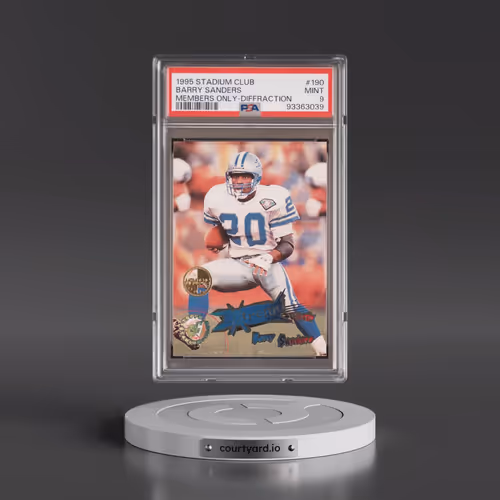 1995 Stadium Club #190 Barry Sanders - Members Only-Diffraction (PSA 9 MINT)