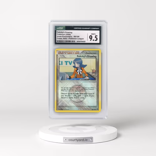 2008 Great Encounters #98/106 Felicity's Drawing - Crosshatch Holo (Cross. Holo) Pokémon League (CGC 9.5 MINT+)