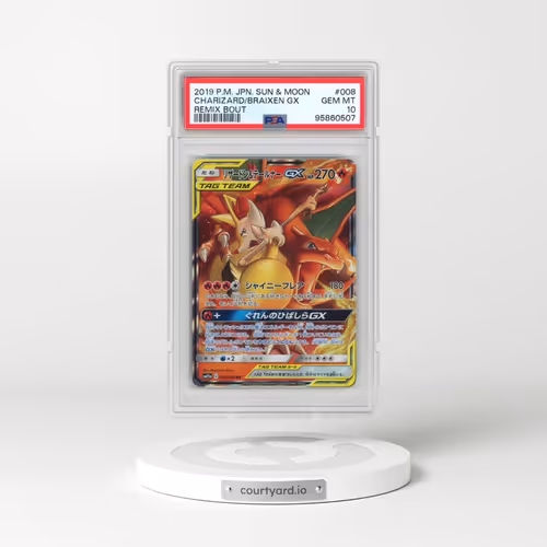 2019 Pokémon Sun & Moon Remix Bout #008 Charizard & Braixen GX - Holo (PSA 10 GEM MINT)