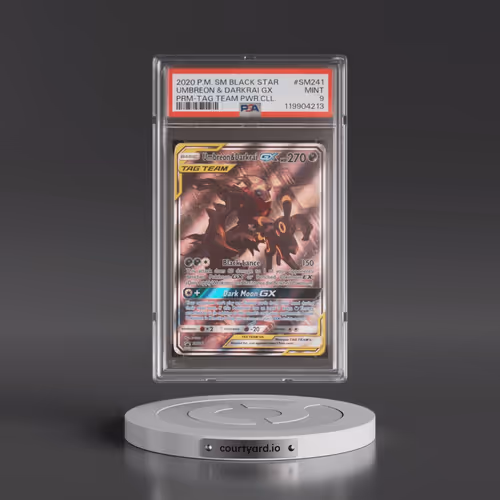 2020 Pokémon SM Black Star Promo #SM241 Umbreon & Darkrai GX - Holo Tag Team Powers Collection (PSA