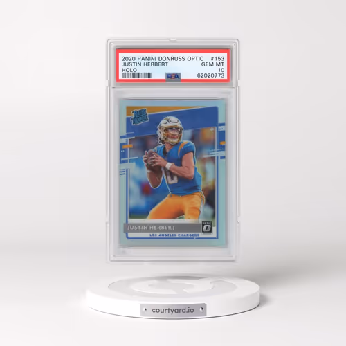 2020 Panini Donruss Optic #153 Justin Herbert - Holo (PSA 10 GEM MINT)