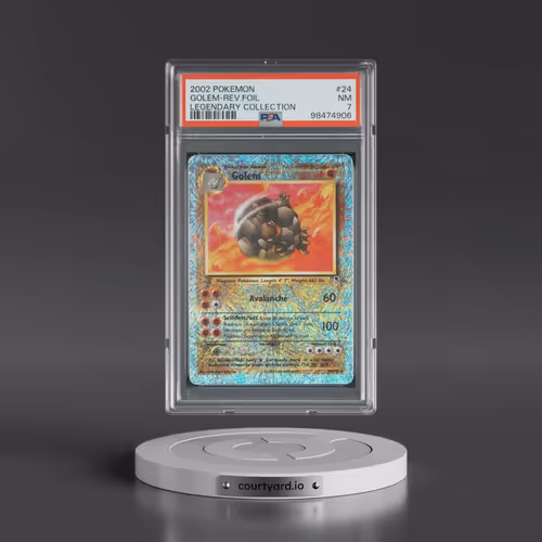 2002 Pokémon Legendary Collection #24 Golem - Reverse Foil (PSA 7 NM)