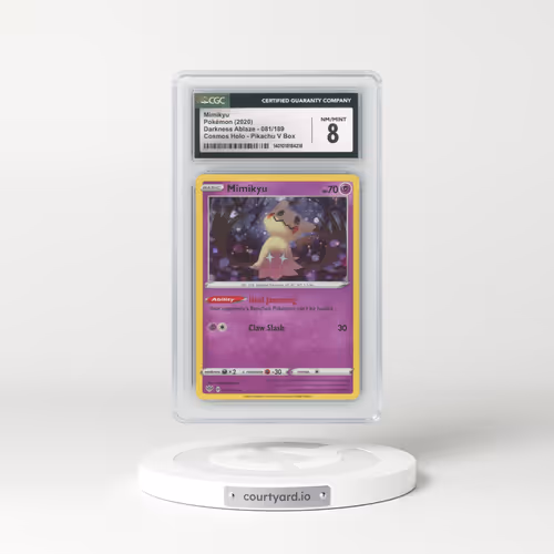 2020 Pokémon Sword & Shield Darkness Ablaze #081 Mimikyu - Holo Cosmos (CGC 8 NM-MT)