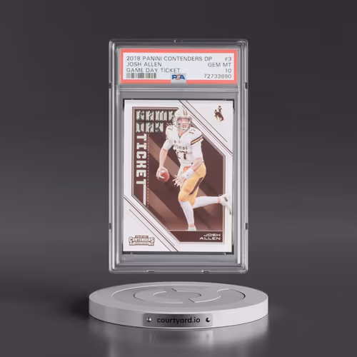 2018 Panini Contenders Draft Picks Game Day Ticket #3 Josh Allen (PSA 10 GEM MINT)