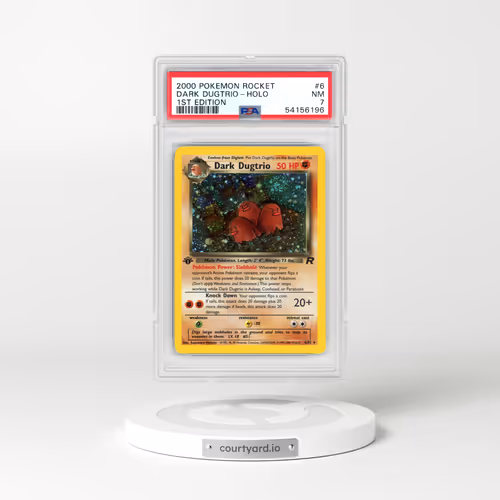 2000 Pokémon Rocket #6 Dark Dugtrio - 1st Edition Holo (PSA 7 NM)