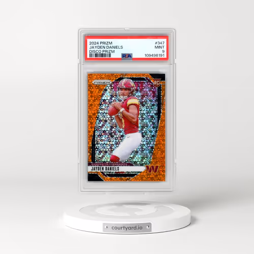 2024 Panini Prizm #347 Jayden Daniels - Disco Prizm (PSA 9 MINT)