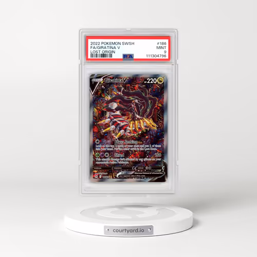 2022 Pokémon Sword & Shield Lost Origin #186 Giratina V - Holo Full Art (PSA 9 MINT)