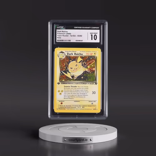 2000 Team Rocket #83/82 Dark Raichu - 1st Edition Holo (CGC 10 GEM MINT)
