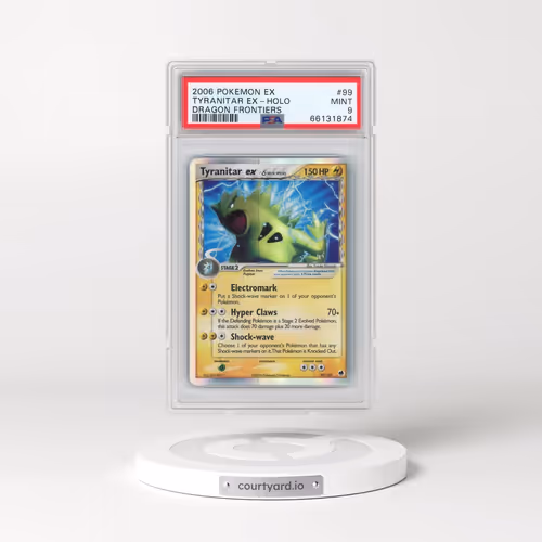 2006 Pokémon EX Dragon Frontiers #99 Tyranitar EX - Holo Holo (PSA 9 MINT)