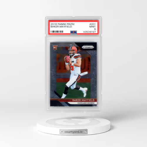 2018 Panini Prizm #201 Baker Mayfield (PSA 9 MINT)