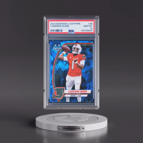 2024 Bowman University Chrome Sapphire #38 Cameron Ward (PSA 10 GEM MINT)