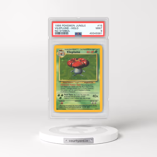 1999 Jungle #15 Vileplume - Holo No Symbol (PSA 9 MINT)