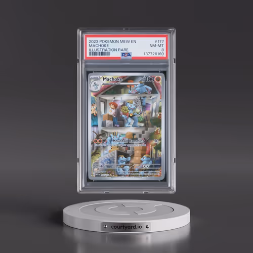 2023 Pokémon Mew EN-151 #177 Machoke - Illustration Rare (PSA 8 NM-MT)