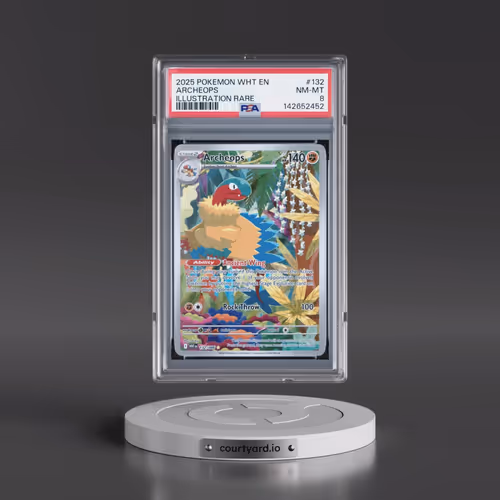 2025 Pokémon Wht EN-White Flare #132 Archeops - Illustration Rare (PSA 8 NM-MT)