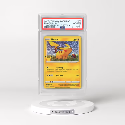 2020 Pokémon Swsh Black Star Promo #039 Pikachu - Holo 2021 General Mills 25th Anniversary (PSA 10 GEM MINT)